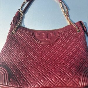 Tory Burch Burgundy Shoulder Bag